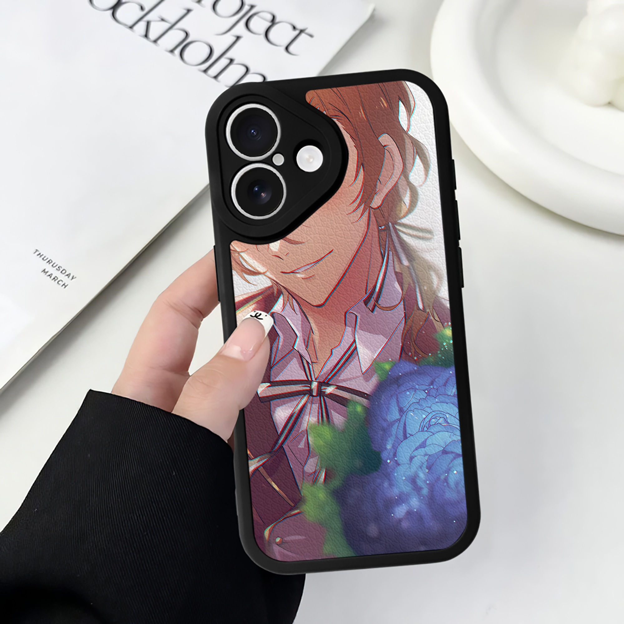 （画像用） 文豪ストレイドッグス Bungo Stray Dogs 【iPhone 16シリーズ対応】シリコンスマホケース（レザー調） 材質：シリコン